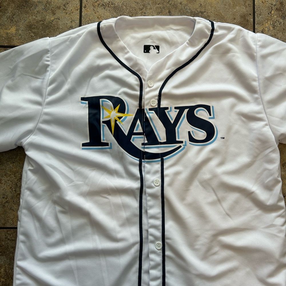 Devil Rays White Baseball Reversible Jersey - image 4